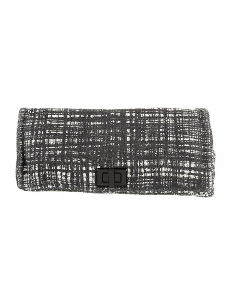 prada black and white tweed clutch model|Prada Large Tela Tweed Clutch .